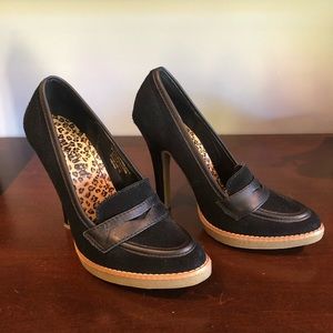 Colin Stuart High Heel Penny Loafers